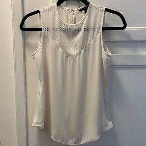 Banana Republic White Sleeveless Blouse